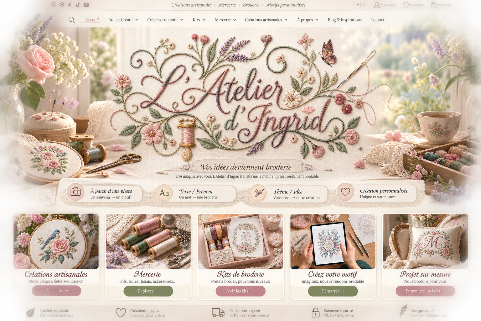L’Atelier d’Ingrid brodé et floral