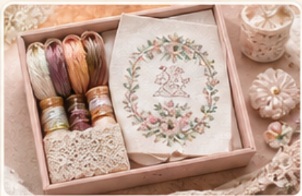 Kit de broderie préparé dans l’atelier